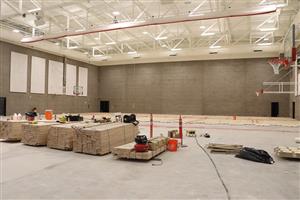 Wide shot Lincoln gym 